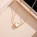 Ivory Heart Pendant Necklace